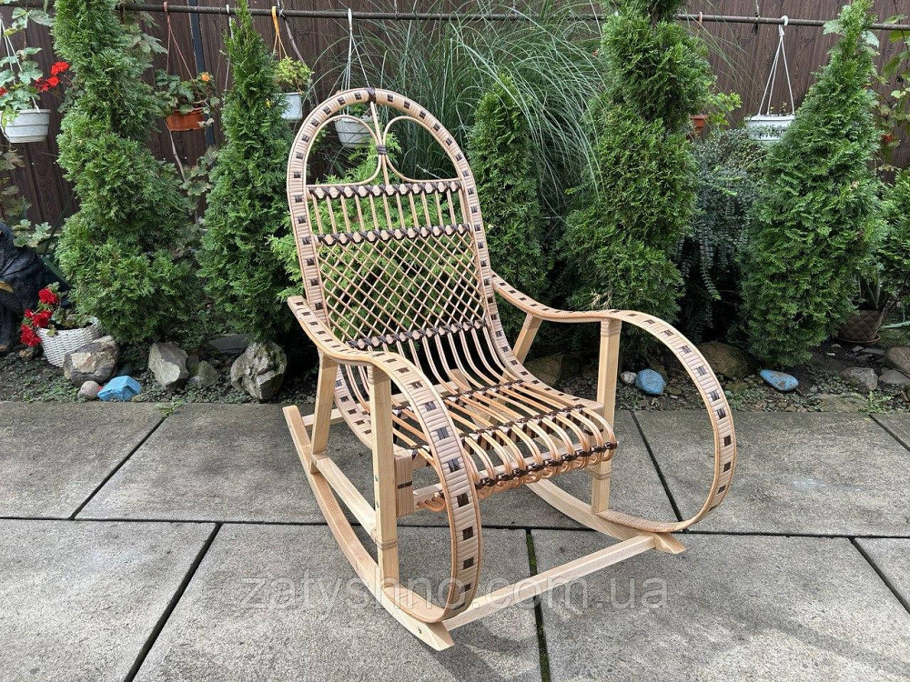 Кресло качалка плетеная кофейная  ротанг Киев - изображение 7