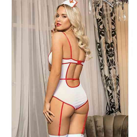 Костюм медсестри S/M Sunspice, білий, 4 предмети Sex Aura Київ