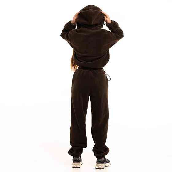 Шоколадний костюм зимовий флісовий. Жіночий теплий костюм Pobedov Huggi жіночий Київ