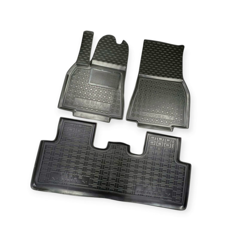 Килимки Тесла model y 2020-2023 борт 2,5см, з перемичкою салону Мукачево - фото 1