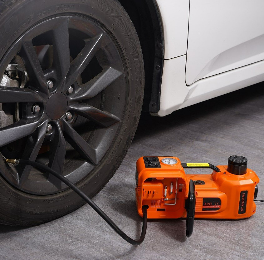 Электрический автодомкрат 3-в-1 BX-478 (5т, 12В), ударный гайковерт, компрессор, фонарик, кейс Одесса - изображение 9