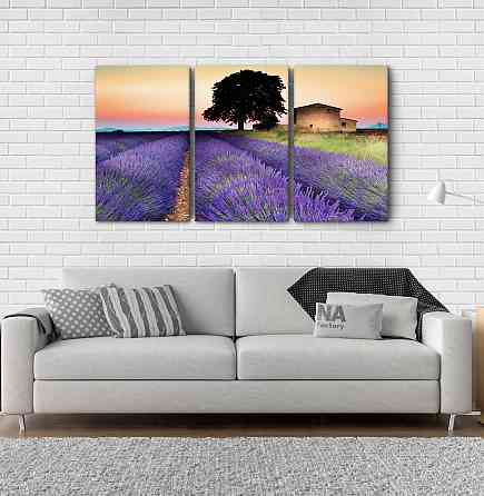 Модульная картина Дом Лаванда  (53x100см)  Art-50_3А Киев