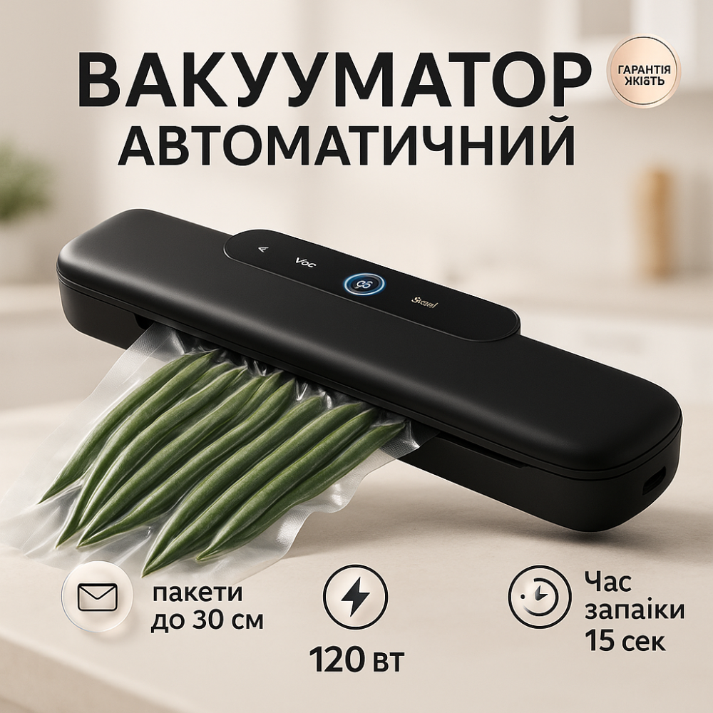 Вакуумний пакувальник для зберігання поживних речовин, Вакуумний пакувальник для кухні KE-89 Львів - фото 11