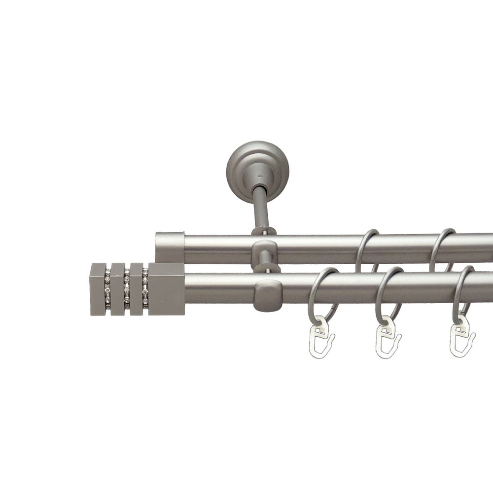 Карниз Orvit Ацтека металевий дворядний відкритий Сатин 19\19 мм 300 см (00-00015323) Львів - фото 1