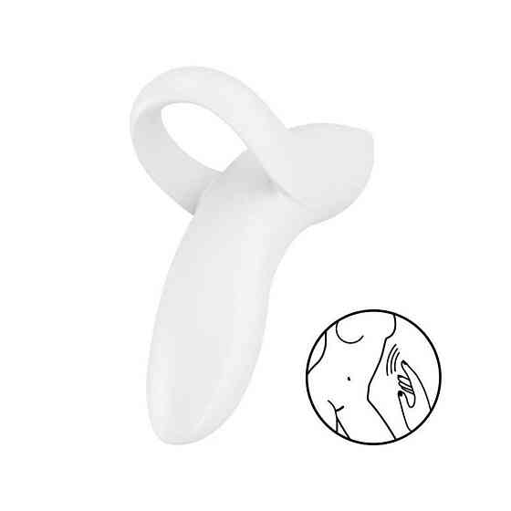Вибратор на палец Satisfyer Bold Lover White, гибкий Sex Aura Киев