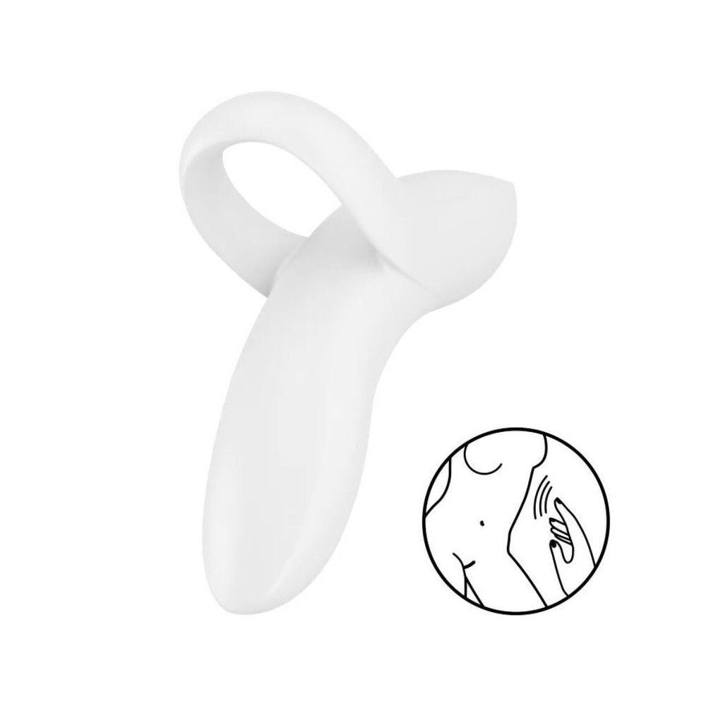 Вібратор на палець Satisfyer Bold Lover White, гнучкий Sex Aura Київ - фото 1