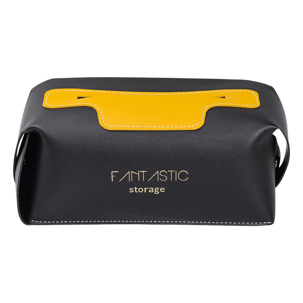 Салфетница из эко кожи в машину 21х12х8 см контейнер для салфеток Черный HP-3-210B Киев - изображение 2