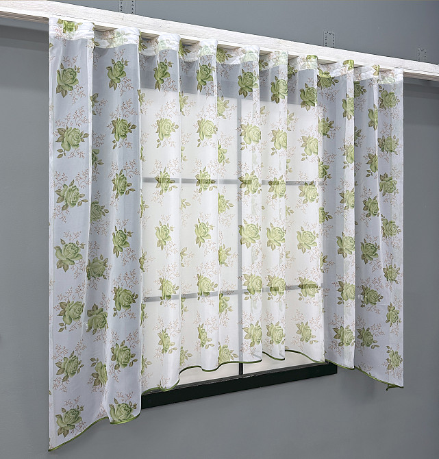 Кухонная арка VR-Textil № 000к белый с салатовым 280х150 см (51-241) Киев - изображение 2