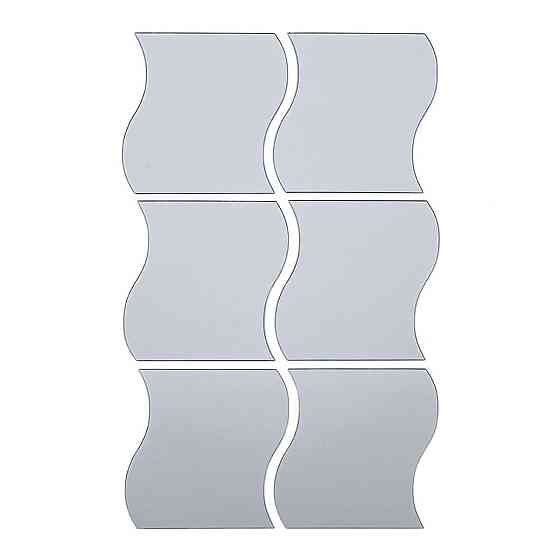 Зеркальный акриловый декор самоклеящийся, серебро, 6 шт Киев