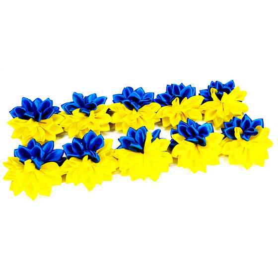 Набор для девочек Бант желто-синий на резинке 0108-369, 10 шт Винница