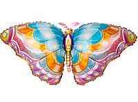 Фольгована куля 85х45 см Метелик гігантська блакитна (64) в пакованні (1 пачка) Харків