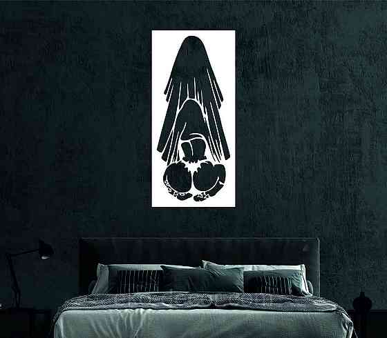 Декоративное настенное Панно «По взрослому», Декор на стену 110*51 см, Белый Киев