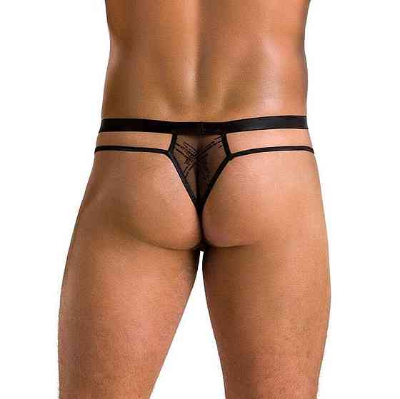 Мужские прозрачные стринги Passion 029 THONG COLLIN S/M Black, сетка Sex Aura Киев