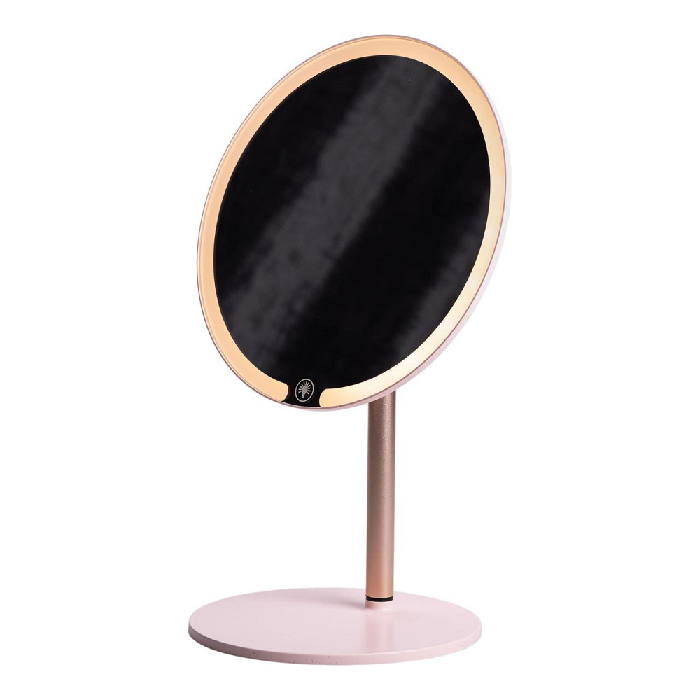 Yiwu Дзеркало косметичне з підсвічуванням кругле настільне Ø21 см для макіяжу Рожеве HP-10-7AP Коломыя - изображение 4
