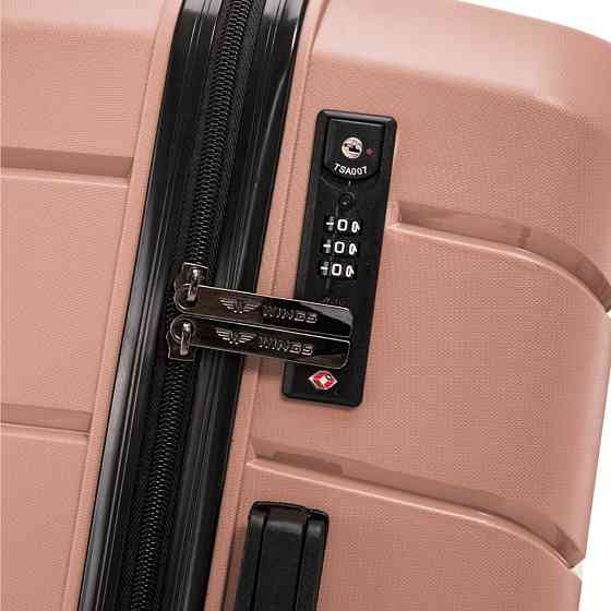 Валіза поліпропіленова WINGS PP06 велика 78 см золотисто-рожева Київ