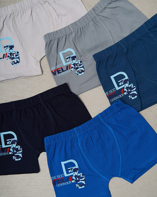 Боксеры подростковые однотонные - сбоку надпись. Набор из 5 шт. Nicoletta 41323 Киев - изображение 3