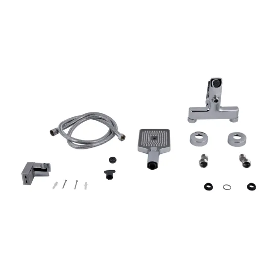 Змішувач для ванни Qtap Aries з душовим гарнітуром QTARI259CRM45559 Chrome Київ