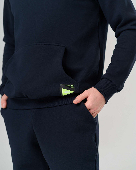 Чоловічий теплий костюм зі штанами синій — Байка — однотонний Tom John 93401 Київ - фото 6