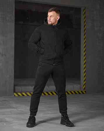 Флісовий спортивний костюм чорний ВТ4792 Одеса