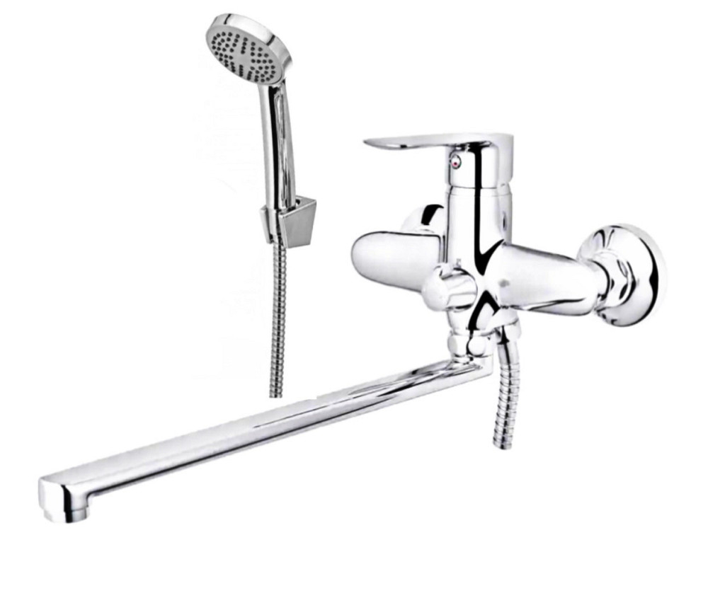 Змішувач у ванну кімнату Zerix JKC-A439 з довгим виливом і душем (ZX2925) Чернівці - фото 1