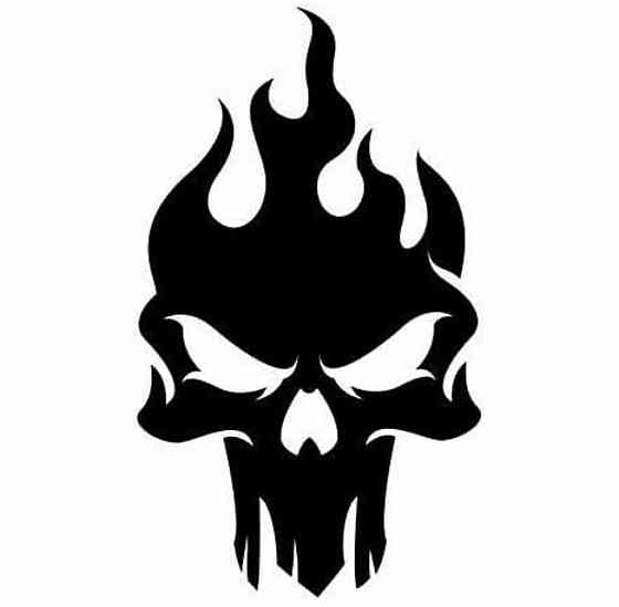 Вінілова наклейка на авто та будь-яку поверхню — Череп (Можно в будь-яких розмірах) Чернівці