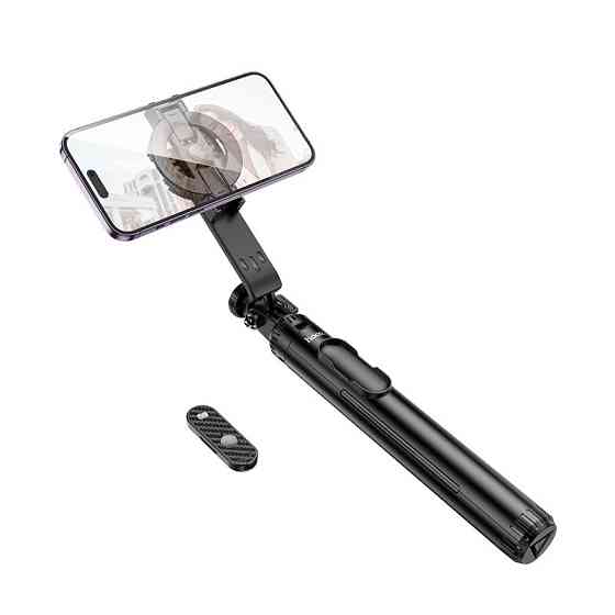 Селфі-монопод HOCO K25 Sherkhan magnetic aluminum alloy live broadcast holder Black Київ