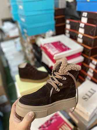 Соната Женские ботинки Соната коричневые натуральная замша высота 14 см (5657) Коломыя