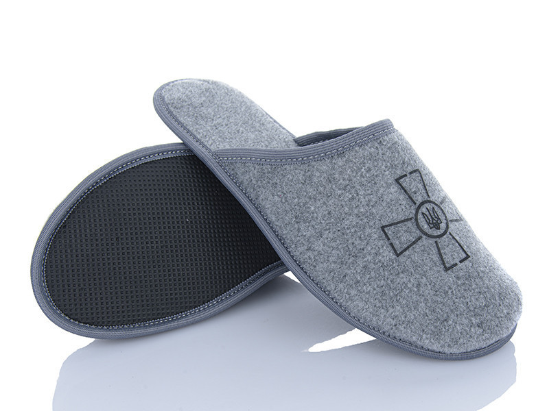 Капці чоловічі сірі закрита шкарпетка ВСУ 41 Одеса - фото 1