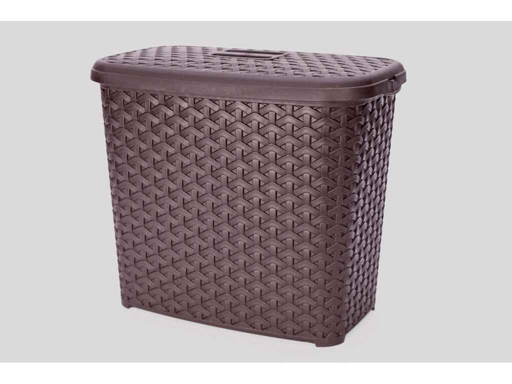 Корзина с крышкой 6л 170 x 280 x 230мм коричневый ТМ DIOMEDEA Киев - изображение 1