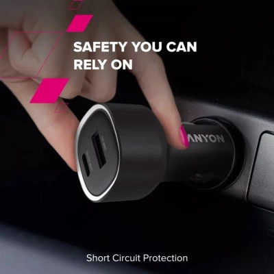 Зарядное устройство Canyon 1xUSB + 1xUSB-C PD48W black (CNE-CCABR3AC) Винница - изображение 8