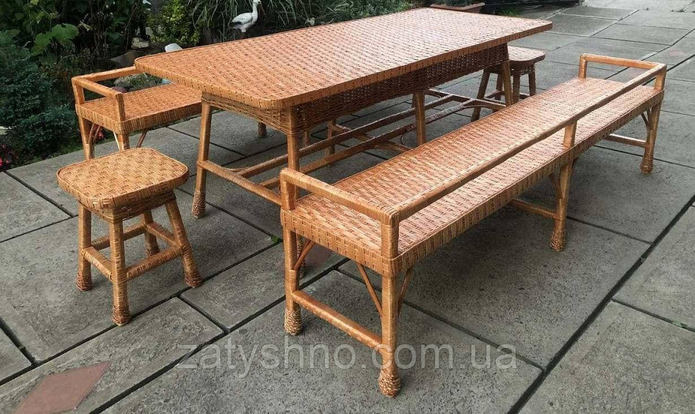 Мебель плетеная с лавками из лозы Киев - изображение 2