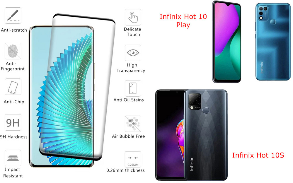 Защитное стекло HyperGlass Pro для Infinix Hot 10 Play, Hot 10S – максимальная чувствительность и защита Киев - изображение 2