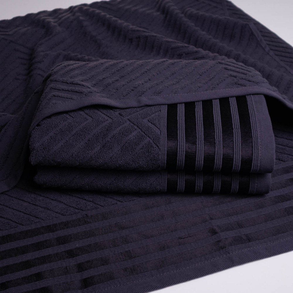 Набор махровых полотенец SOFT 3шт GM Textile 40х70см, 50х90см, 70х140см 500г/м2 (Графитовый) Сумы - изображение 8