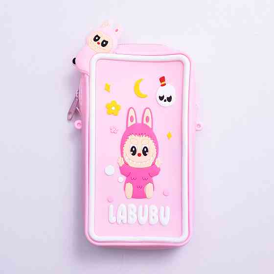 Дитяча силіконова сумочка-кошелек, Рожевий Київ