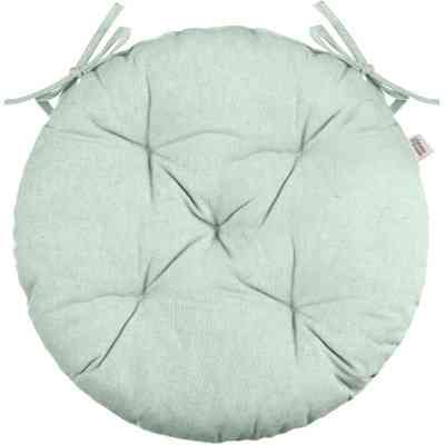 Подушка на стілець Ardesto Oliver, кругла 40 см, 100% бавовна, нап-ч: 50% холоф, 50% пп, аквамарин (ART03OA) Вінниця