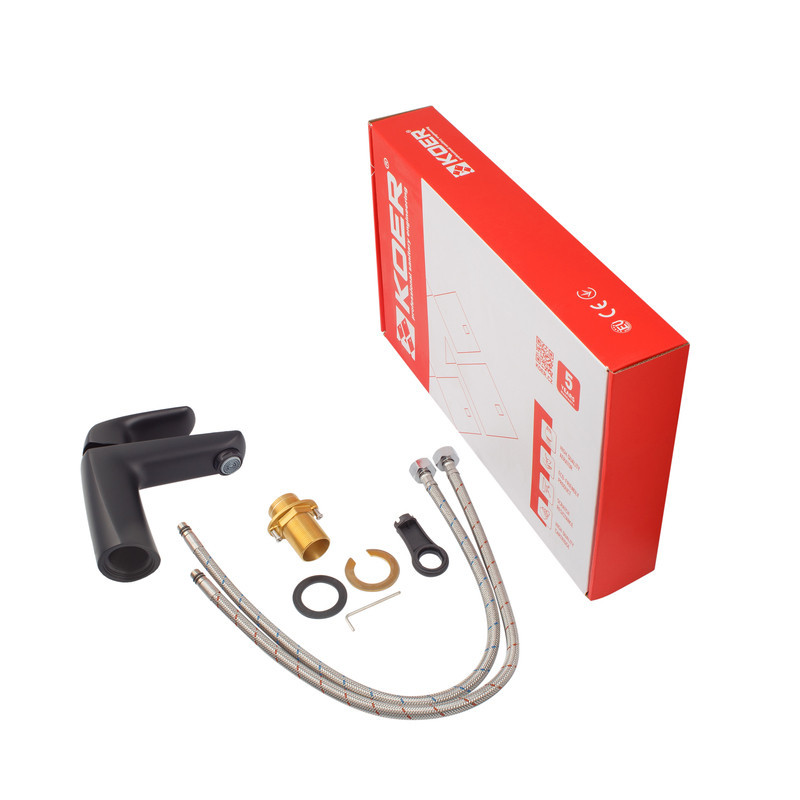 Черный смеситель для умывальника Koer KB-10008-05 KR3471 Харьков - изображение 5