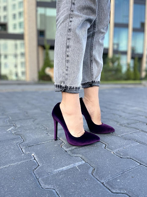 Туфлі жіночі LENA MELIANI фіолетовий оксамит каблук 11.5 см 35р. 36р. (F905-M91) Коломыя - изображение 9