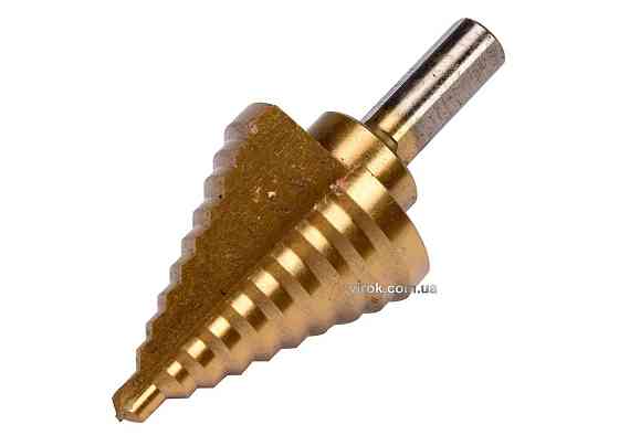 Свердло конічне ступінчасте титанове по металу YATO : Ø= 6-35 мм, HSS 4241, L= 75/45 мм [10/80] Одеса