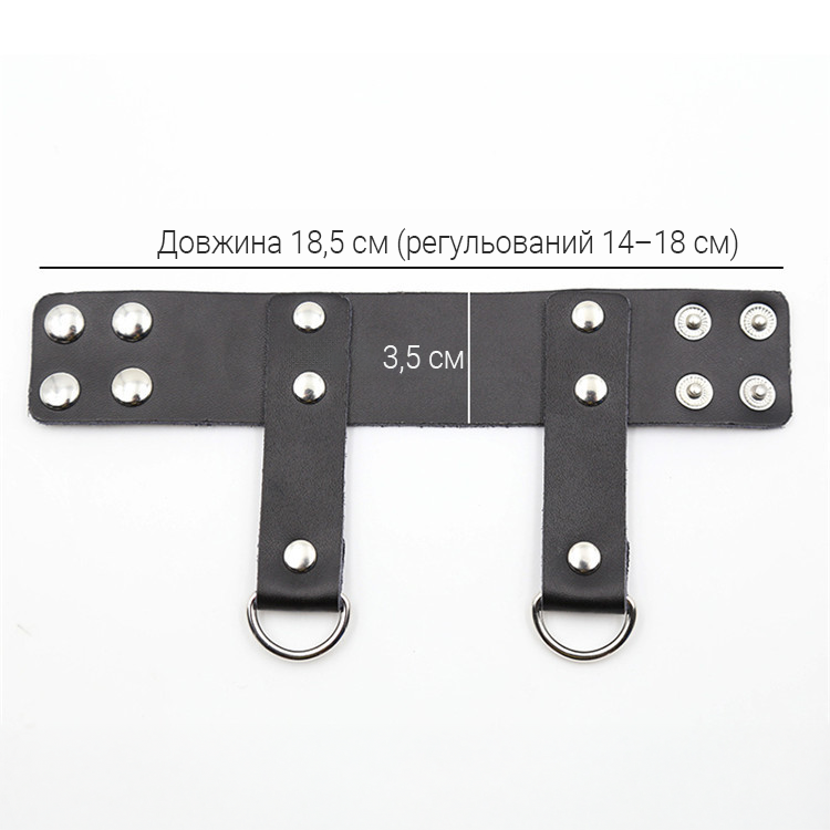 Мужской бандаж для вытягивания пениса из искусственной кожи 130 см черный Винница - изображение 4