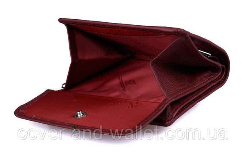 Маленький женский бумажник из натуральной кожи бордового цвета ST 209 Киев - изображение 4