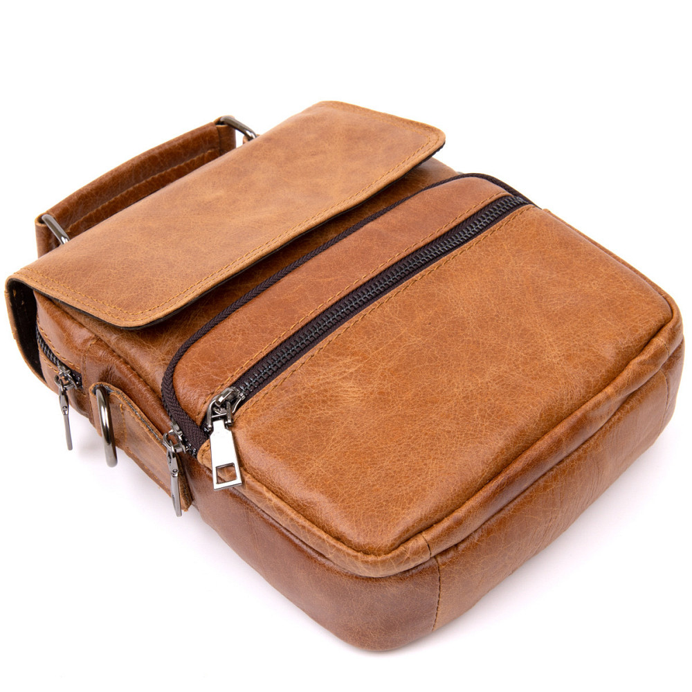 Сумка чоловіча месенджер на одне відділення Vintage 20413 Руда Київ - фото 6