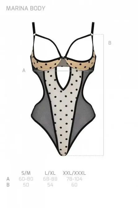 Боді MARINA BODY beige L/XL - Passion Львов - изображение 5