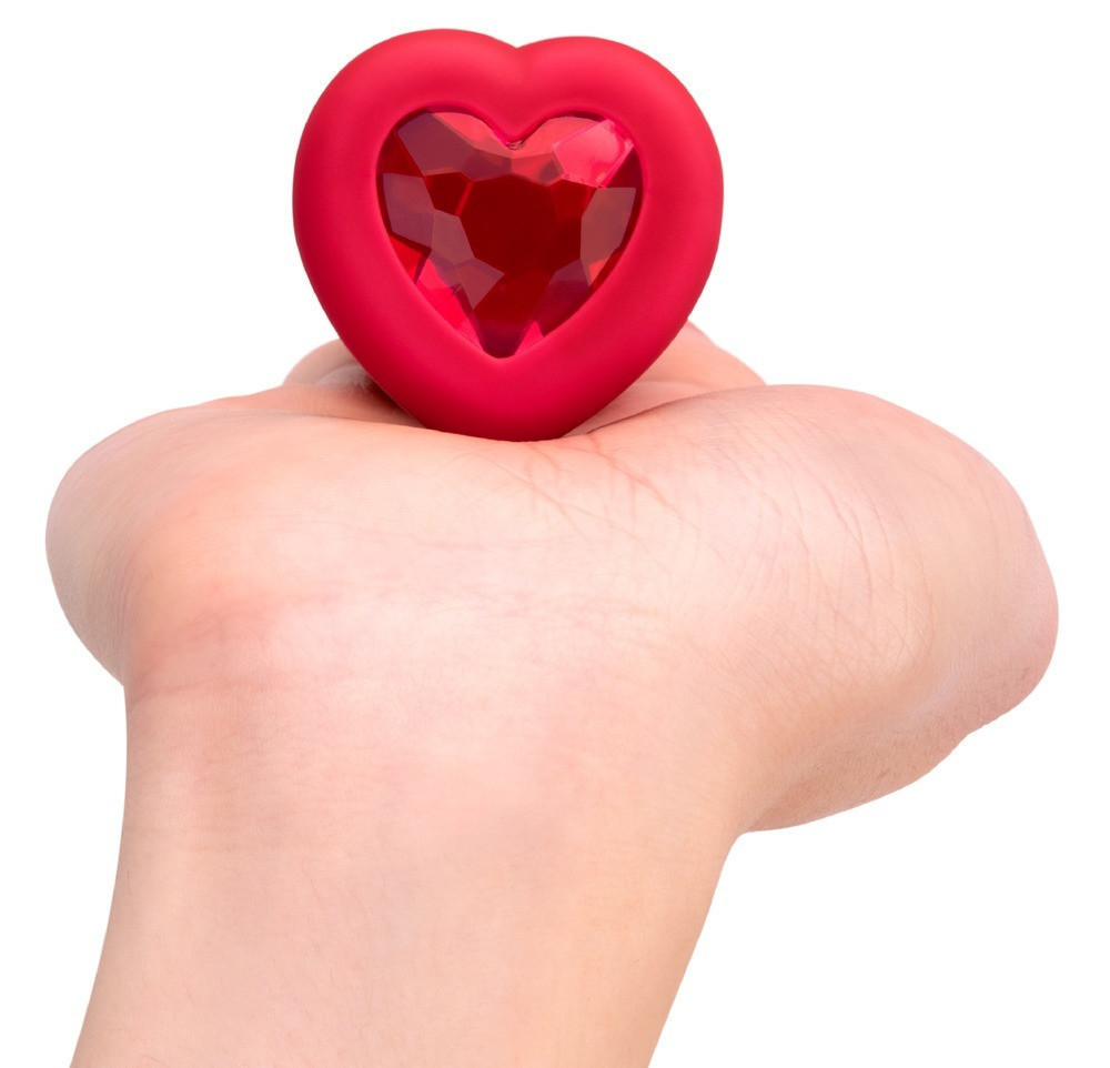 Анальная пробка с вибрацией и пультом управления B-Vibe Vibrating Heart Plug M/L Red Sex Aura Киев - изображение 5