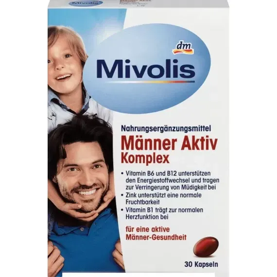 Мужской активный комплекс, Mivolis капсулы 30 St., 26 g (Германия) Mivolis Männer Aktiv Komplex, Kap Львов - изображение 1