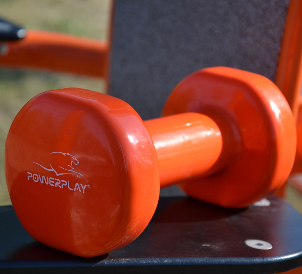 Гантель вінілова PowerPlay 4125 Achilles 4 кг. Помаранчева (1шт.) Каменское - изображение 9