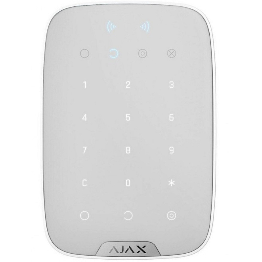 Бездротова сенсорна клавіатура Ajax KeyPad Plus white (26078.83.WH) Білий Харків - фото 1