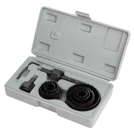 Коронки для дерева збірні Ø19, 22, 29, 32, 38, 44, 51, 65 мм (кейс) SIGMA (1520111) Київ