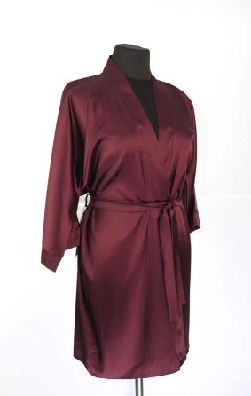 Шелковая ночнушка с халатом Бордовый 46/48 Харьков