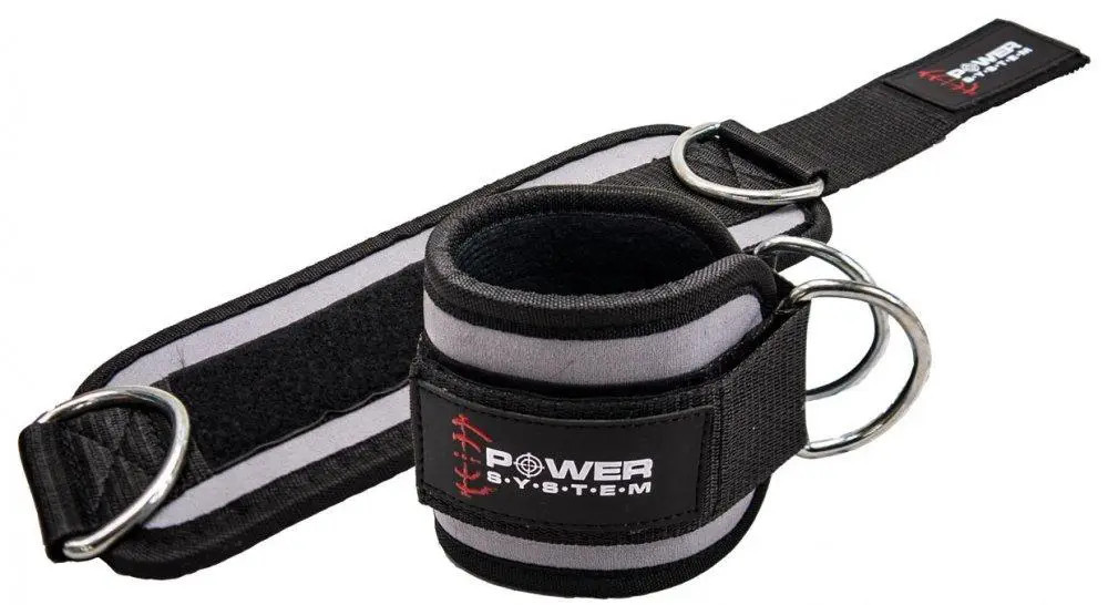 Манжет для силовой тяги на голень и запястье PowerSystem Ankle Strap 2шт в комплекте манжеты для тяги Киев - изображение 2