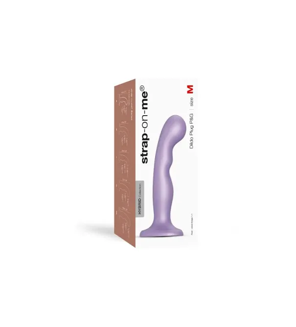 Насадка для страпона Strap-On-Me Dildo Plug P&G Lilas Metallic M Львів - фото 4
